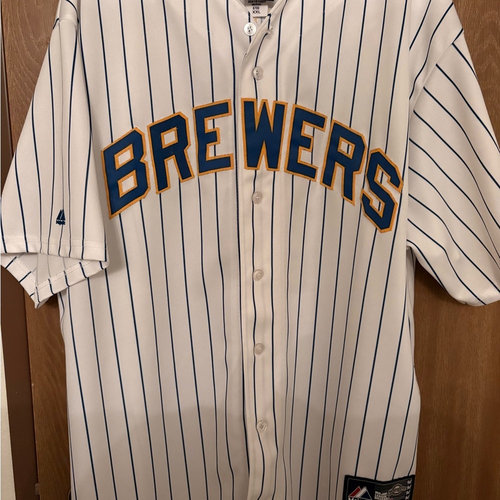 Milwaukee Brewers Rickie Weeks Majestic Jersey size XXL